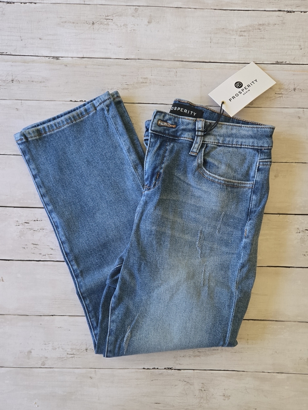 Prosperity Women's Straight Leg Jeans Blue Waist 28 NWT